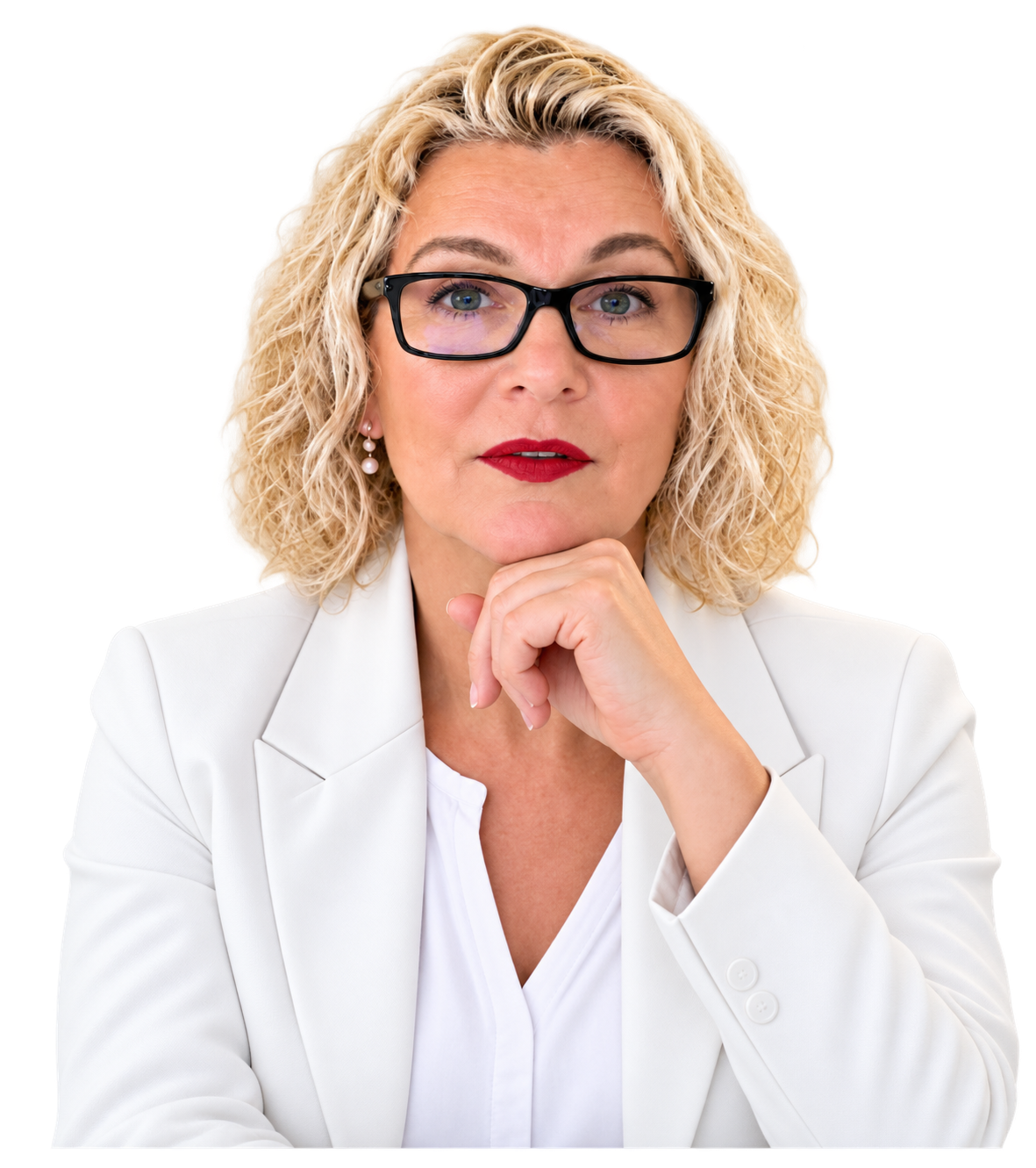 Ursula Kuhn im weißen Blazer
